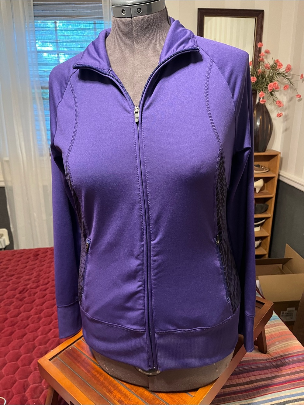 Tek Gear Purple Performance Full Zip Jacket